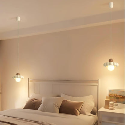 Cream Cloud Woven Pendant Light