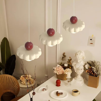 Cream Cloud Woven Pendant Light