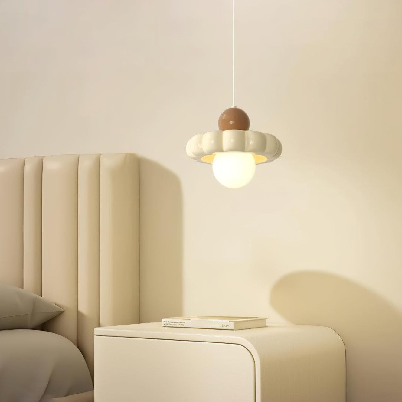 Cream Cloud Woven Pendant Light