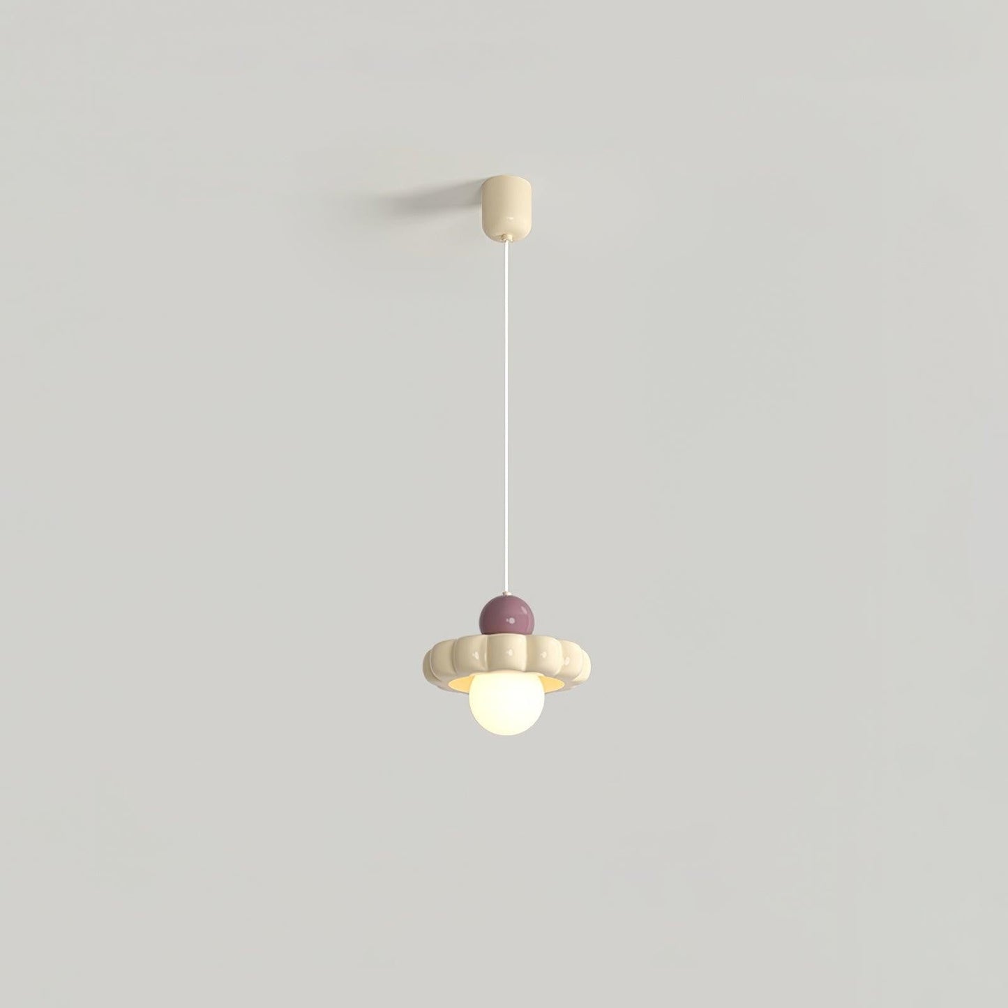 Cream Cloud Woven Pendant Light