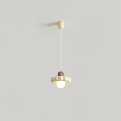 Cream Cloud Woven Pendant Light