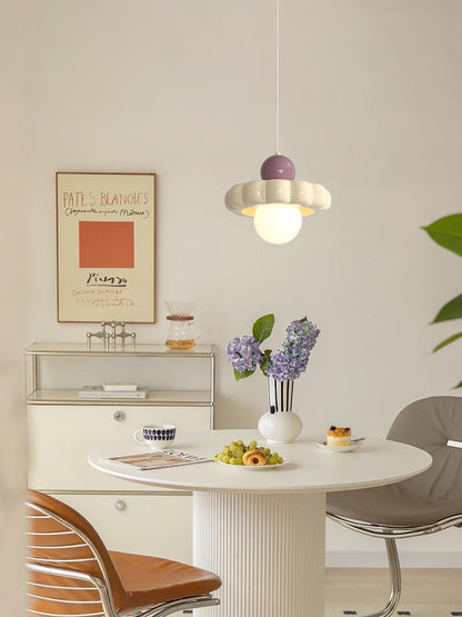 Cream Cloud Woven Pendant Light