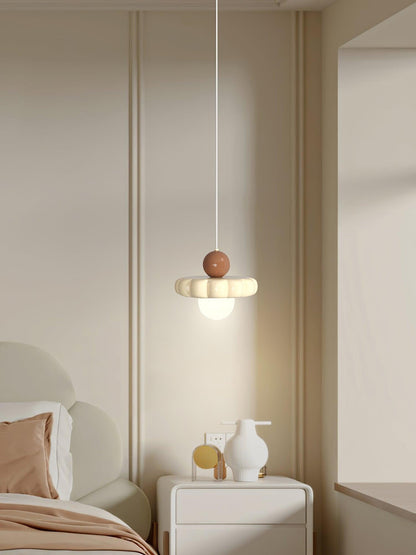Cream Cloud Woven Pendant Light