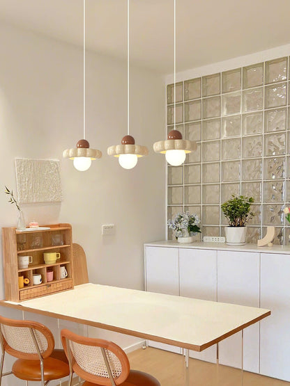 Cream Cloud Woven Pendant Light