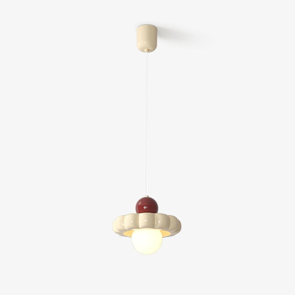 Cream Cloud Woven Pendant Light