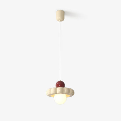 Cream Cloud Woven Pendant Light