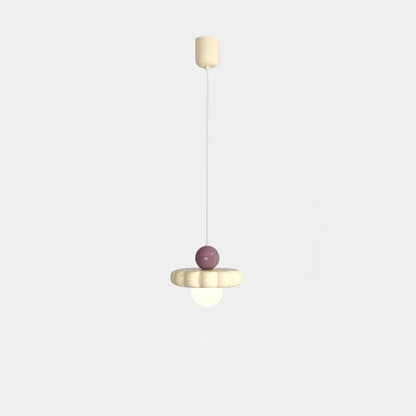 Cream Cloud Woven Pendant Light