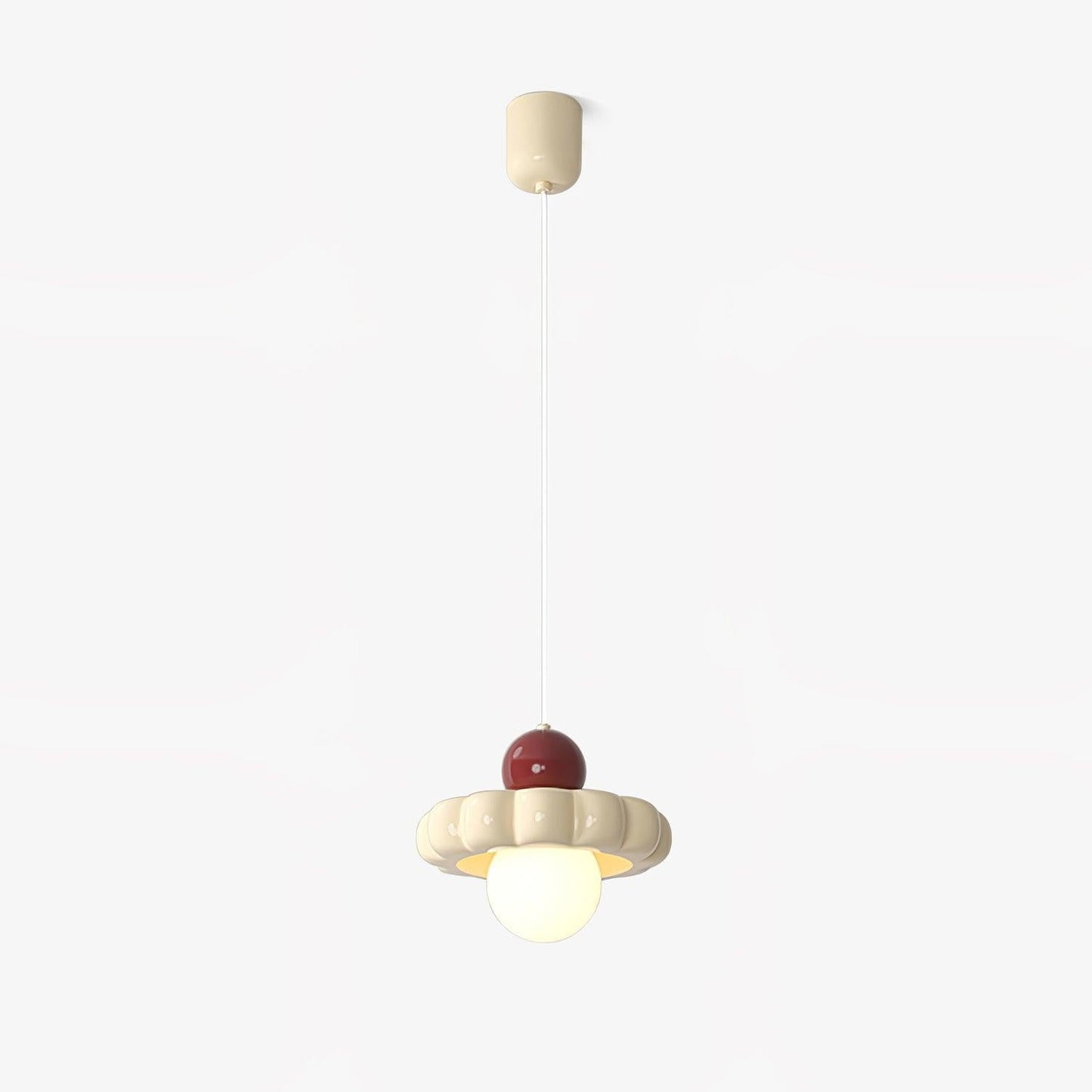 Cream Cloud Woven Pendant Light