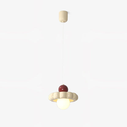 Cream Cloud Woven Pendant Light