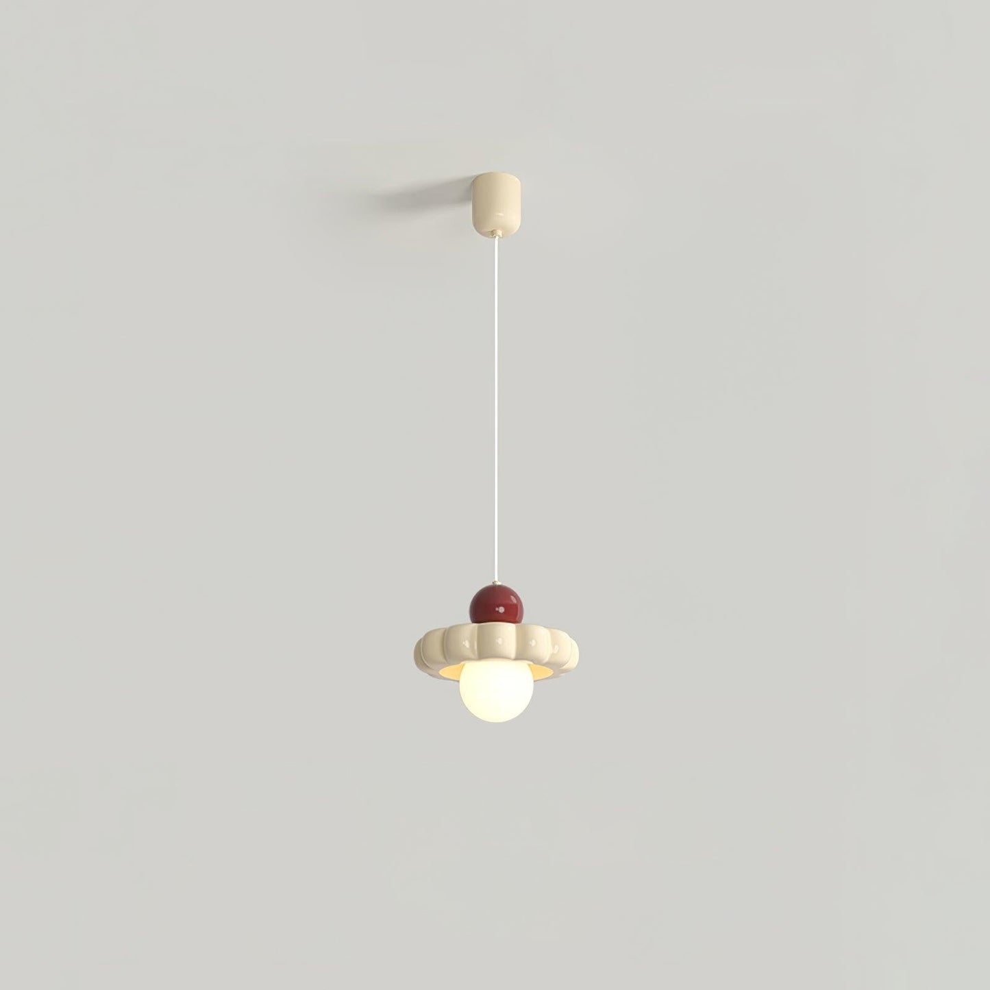 Cream Cloud Woven Pendant Light
