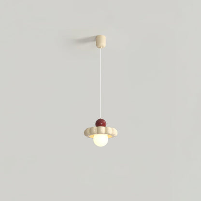 Cream Cloud Woven Pendant Light