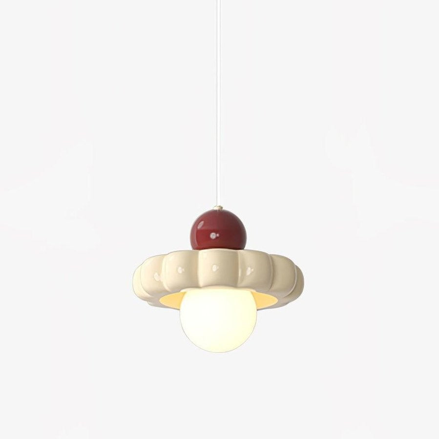 Cream Cloud Woven Pendant Light