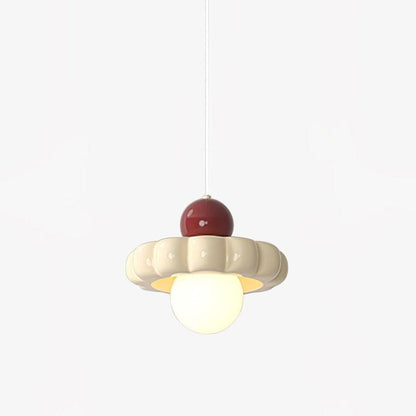 Cream Cloud Woven Pendant Light