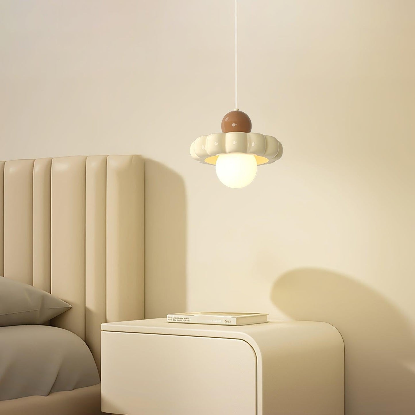 Cream Cloud Woven Pendant Light