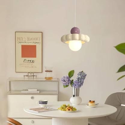 Cream Cloud Woven Pendant Light