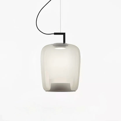 Doppelte Sculptural Glass Pendant Light