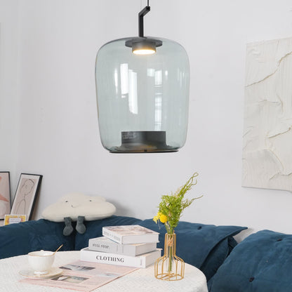 Doppelte Sculptural Glass Pendant Light
