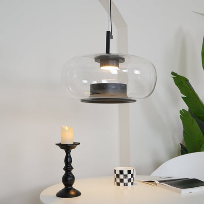 Doppelte Sculptural Glass Pendant Light