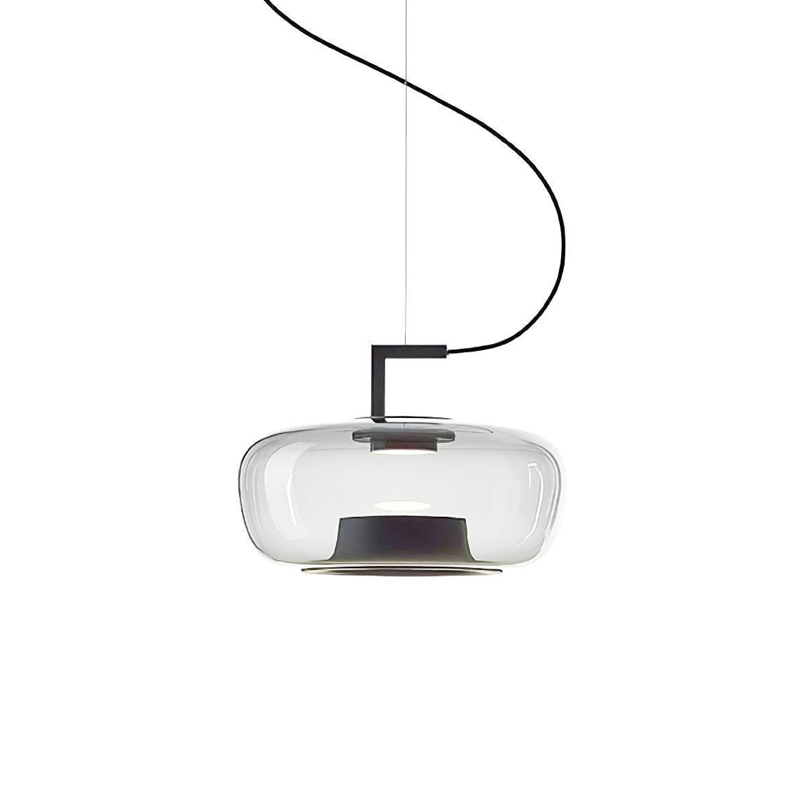 Doppelte Sculptural Glass Pendant Light