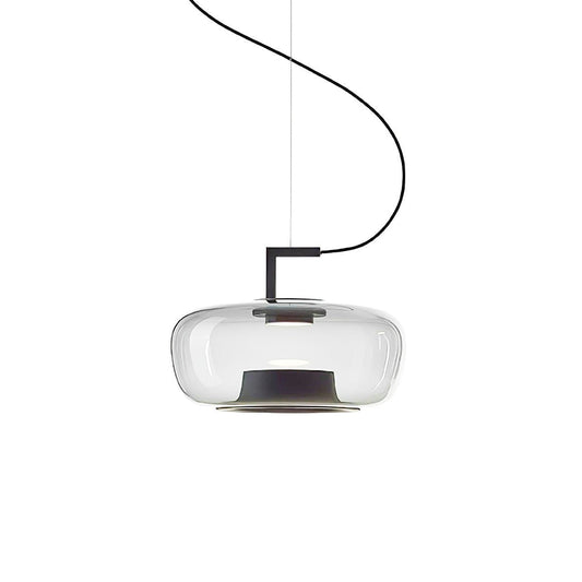 Doppelte Sculptural Glass Pendant Light