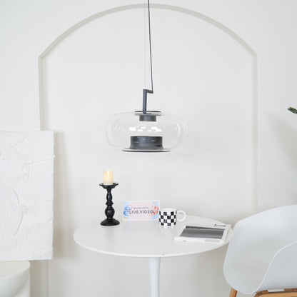 Doppelte Sculptural Glass Pendant Light
