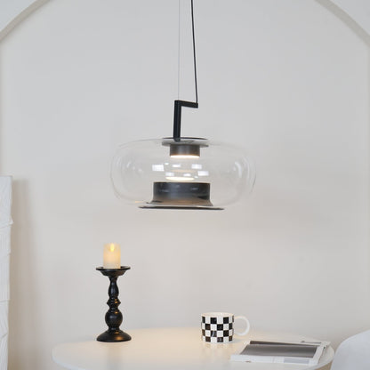 Doppelte Sculptural Glass Pendant Light