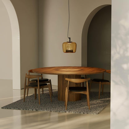 Doppelte Sculptural Glass Pendant Light