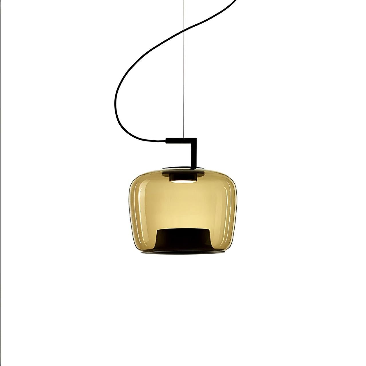 Doppelte Sculptural Glass Pendant Light