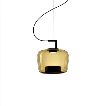 Doppelte Sculptural Glass Pendant Light