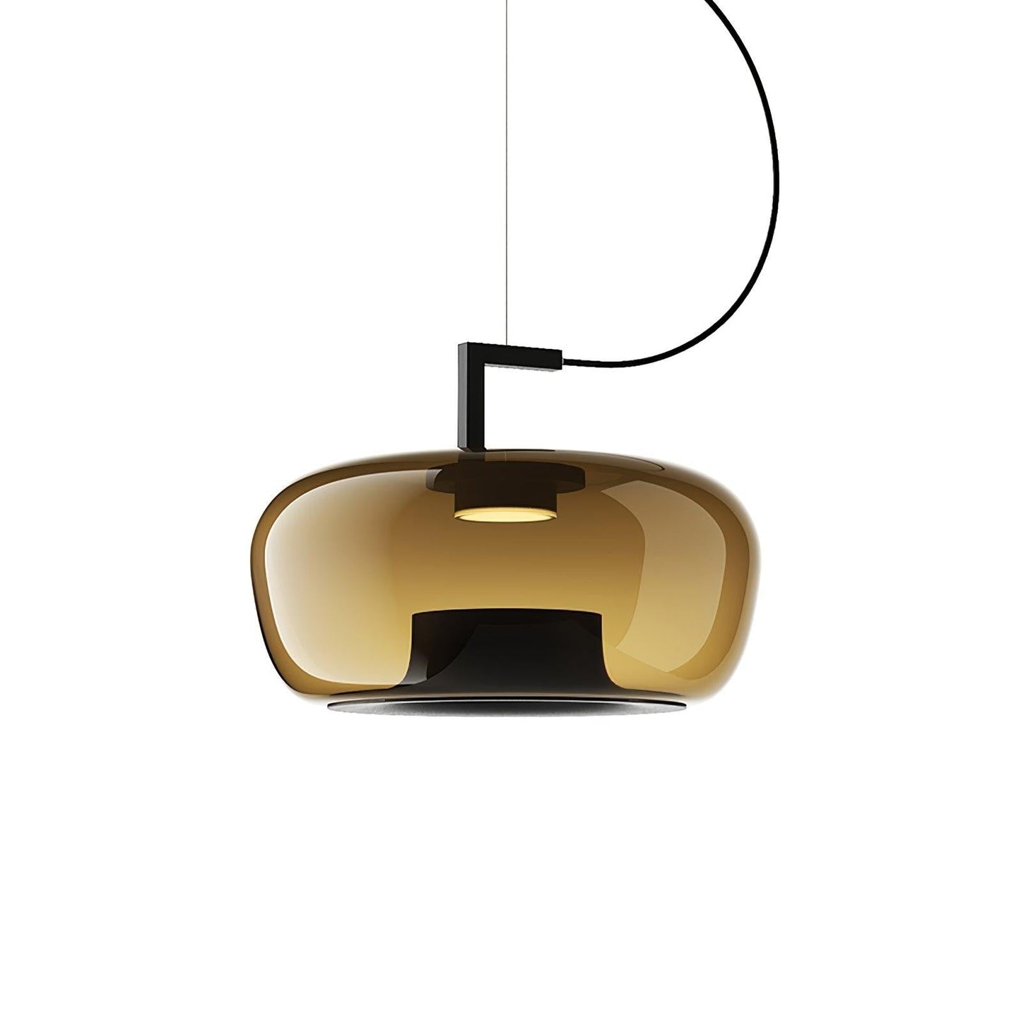 Doppelte Sculptural Glass Pendant Light