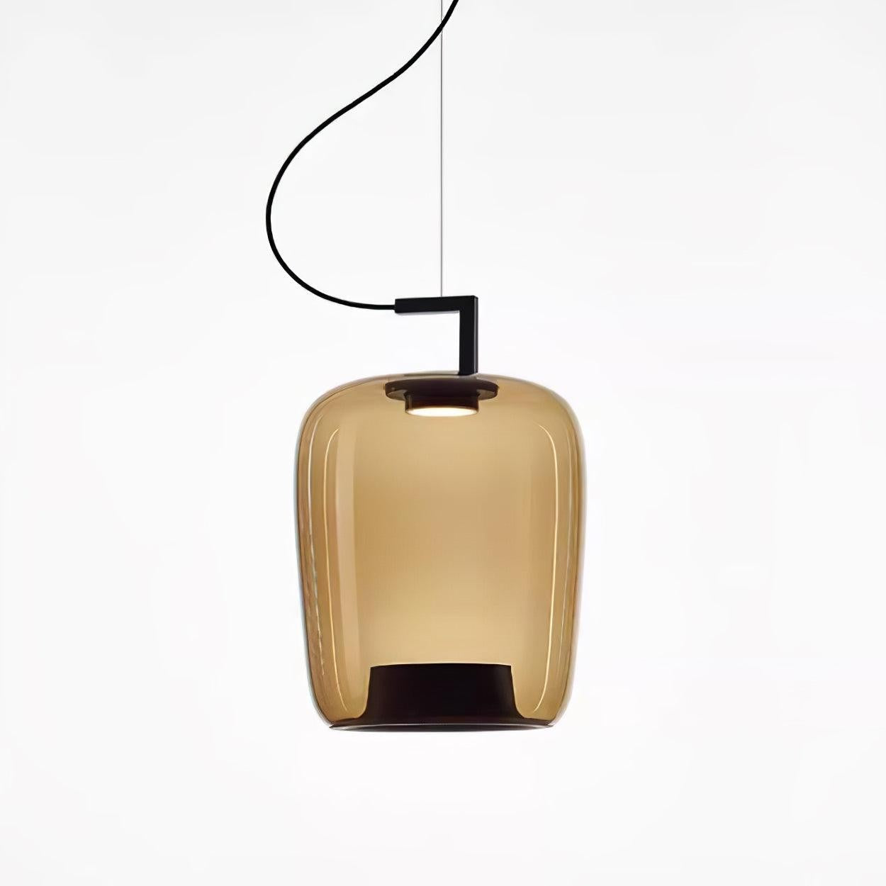 Doppelte Sculptural Glass Pendant Light