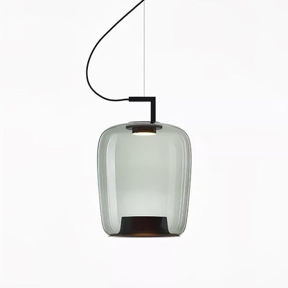 Doppelte Sculptural Glass Pendant Light