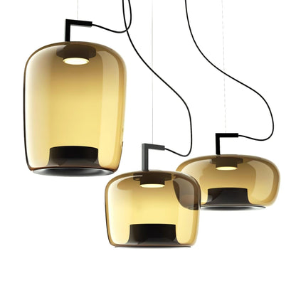 Doppelte Sculptural Glass Pendant Light