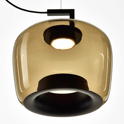 Doppelte Sculptural Glass Pendant Light