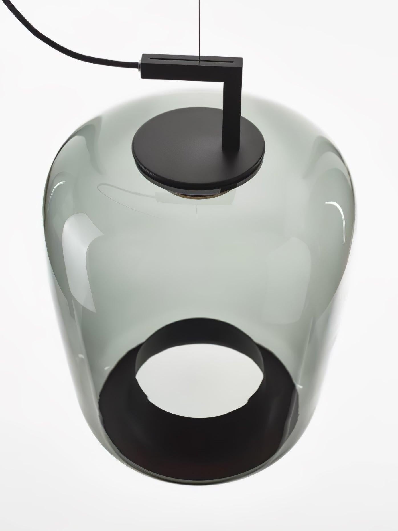 Doppelte Sculptural Glass Pendant Light