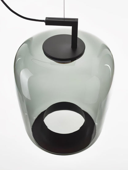 Doppelte Sculptural Glass Pendant Light