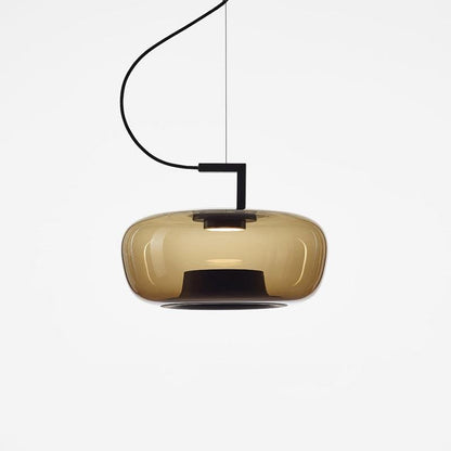 Doppelte Sculptural Glass Pendant Light