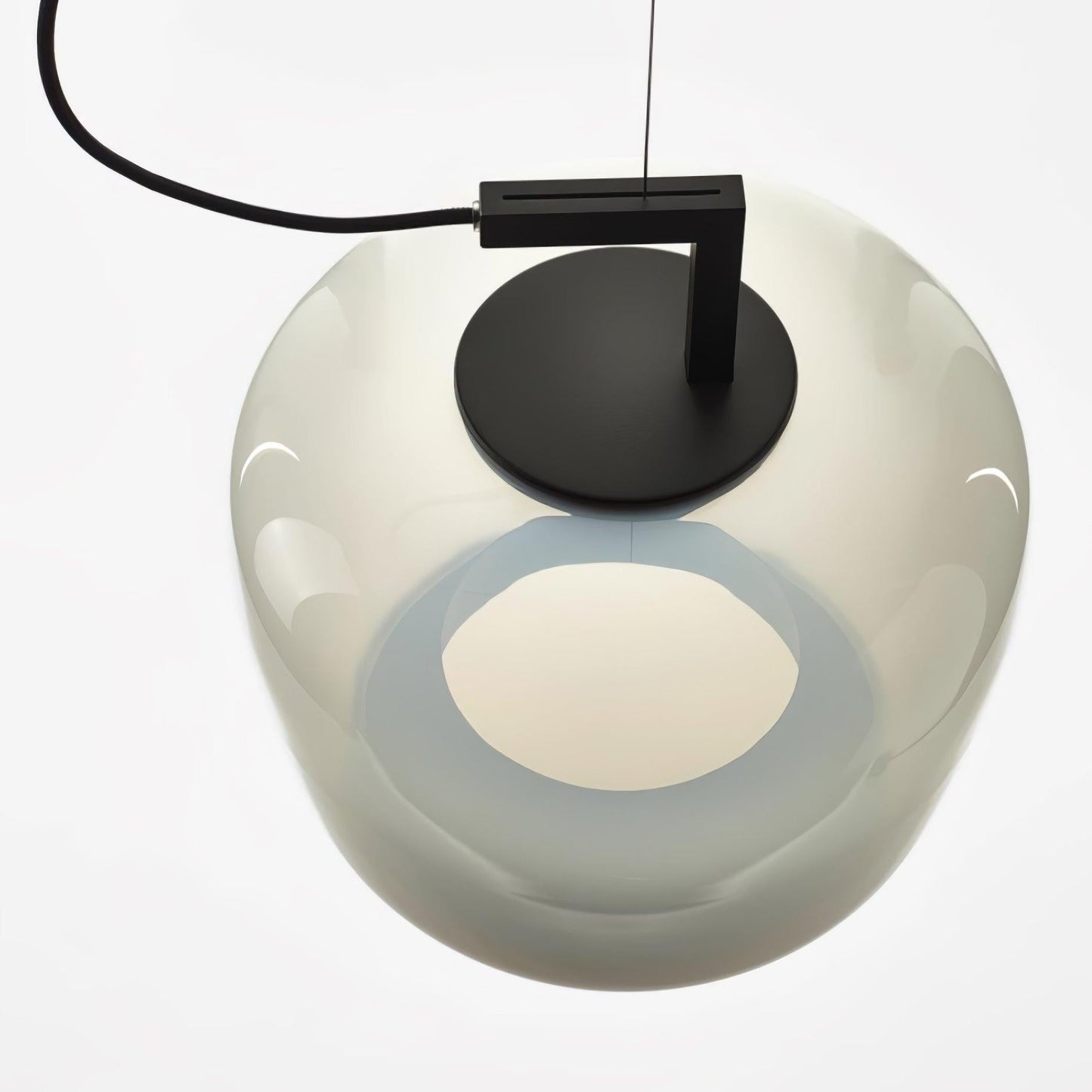 Doppelte Sculptural Glass Pendant Light
