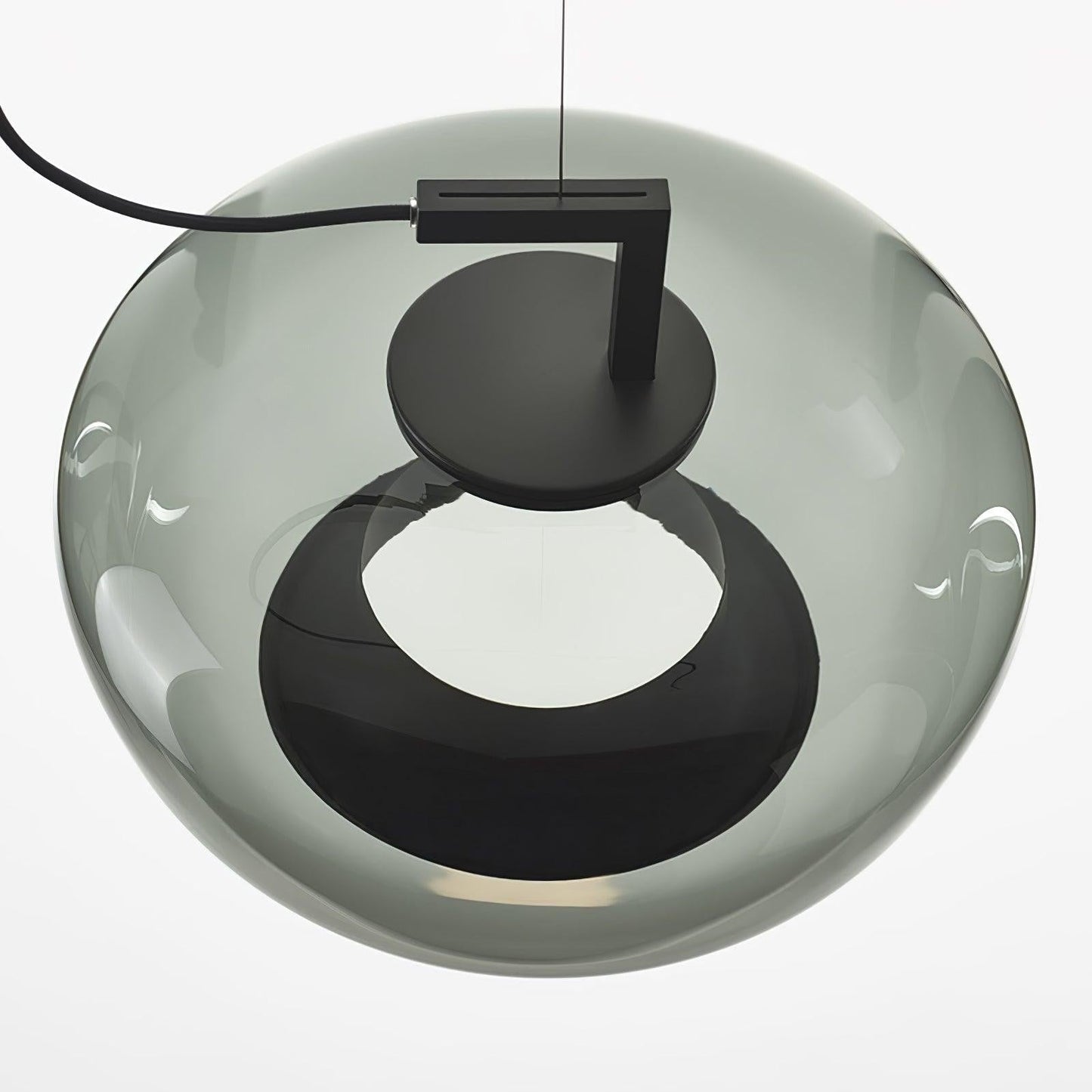 Doppelte Sculptural Glass Pendant Light