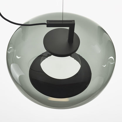 Doppelte Sculptural Glass Pendant Light