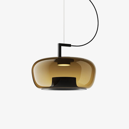 Doppelte Sculptural Glass Pendant Light
