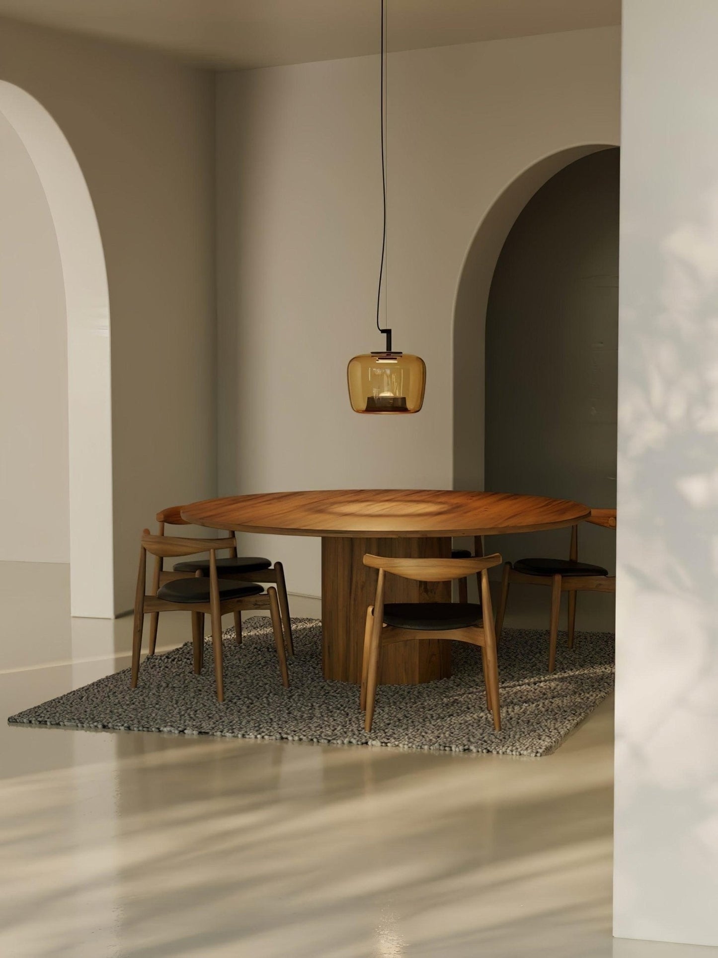 Doppelte Sculptural Glass Pendant Light