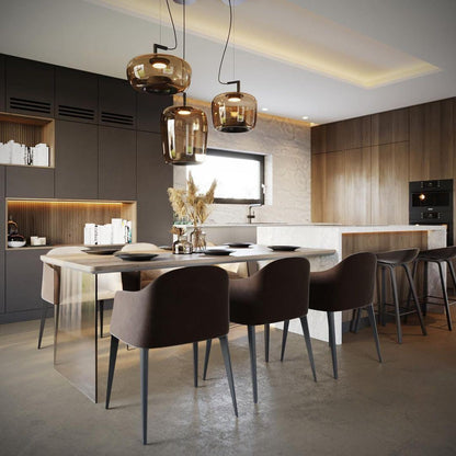 Doppelte Sculptural Glass Pendant Light