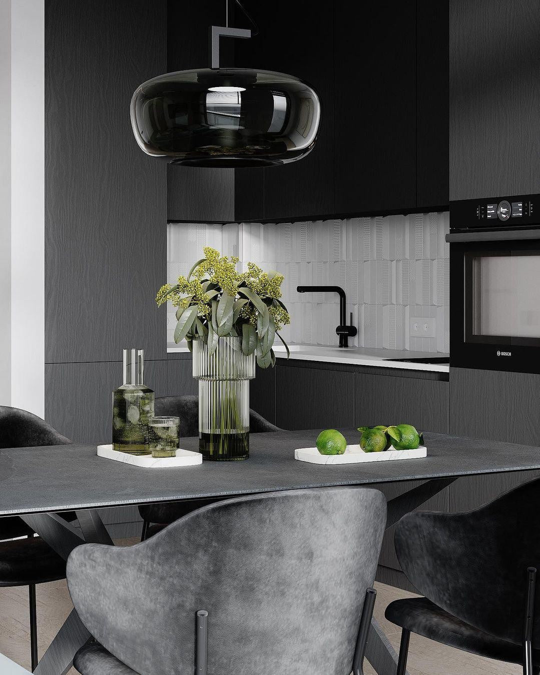 Doppelte Sculptural Glass Pendant Light