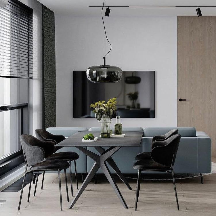 Doppelte Sculptural Glass Pendant Light