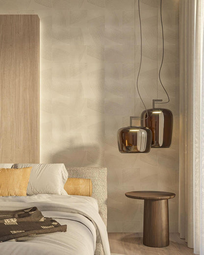 Doppelte Sculptural Glass Pendant Light