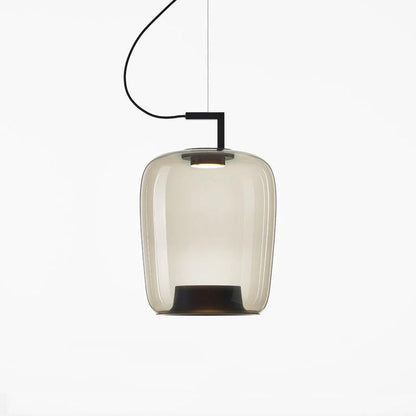 Doppelte Sculptural Glass Pendant Light