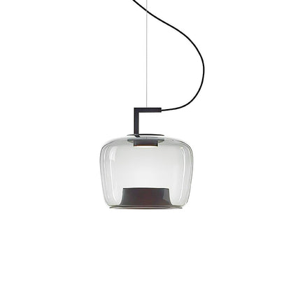 Doppelte Sculptural Glass Pendant Light