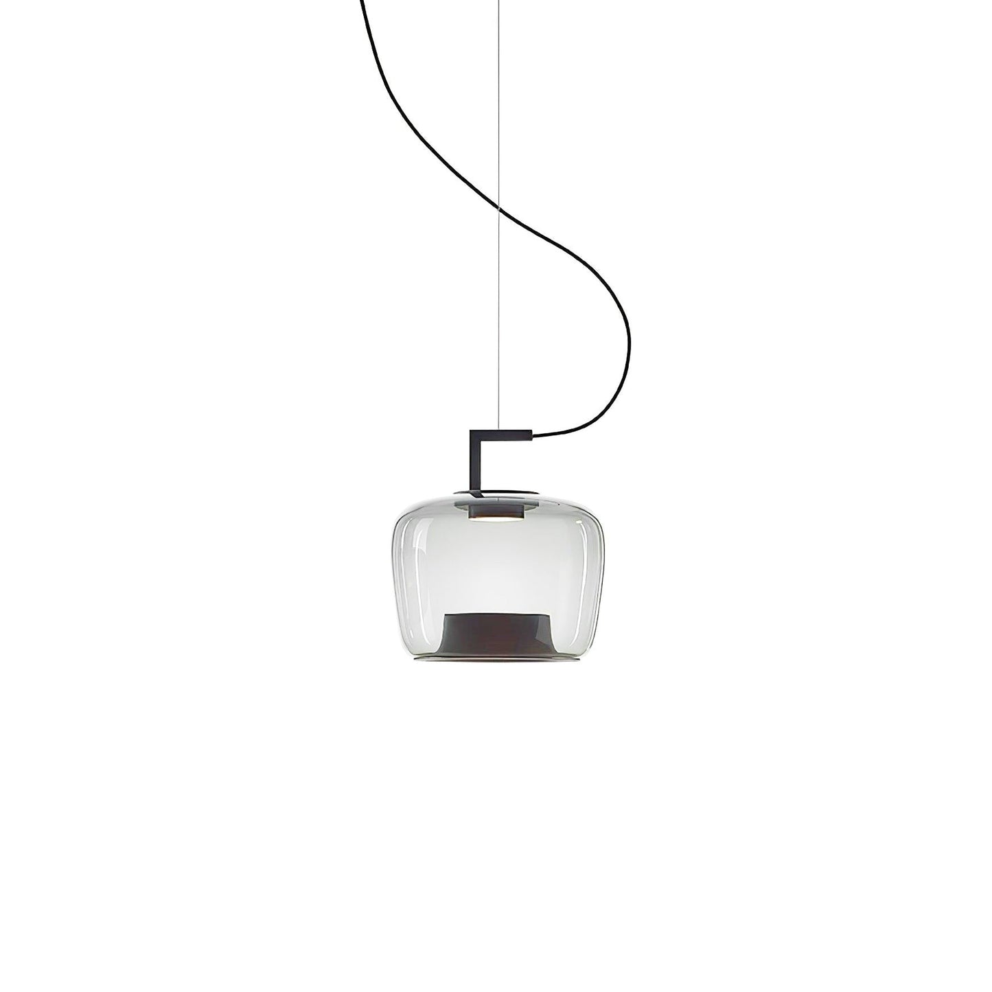 Doppelte Sculptural Glass Pendant Light
