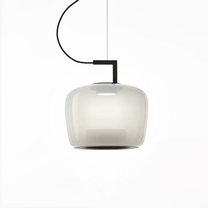 Doppelte Sculptural Glass Pendant Light